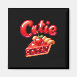 Pie Day Pi Day Thanksgiving Cherry Cute Pie Cutie  Magnet