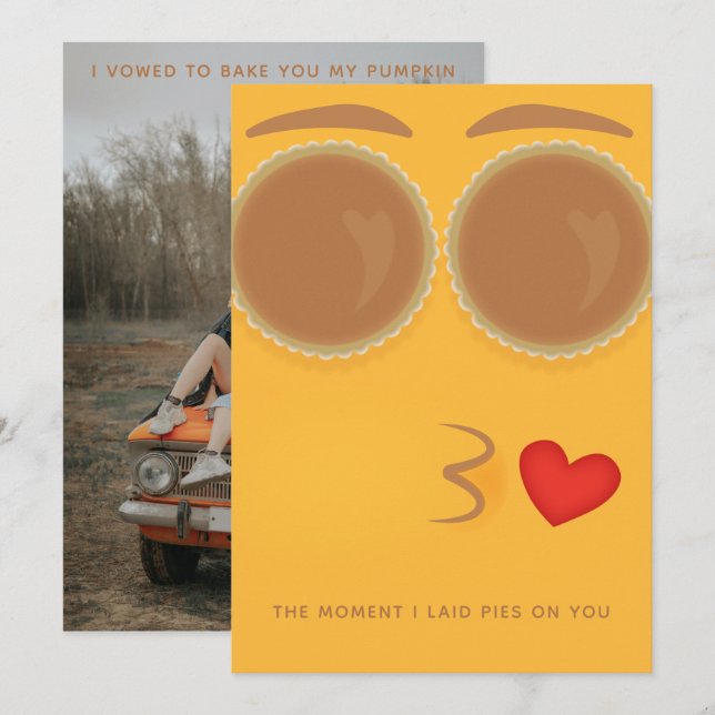 Pie Eyed Kisses Thanksgiving Holiday Card (Front/Back)
