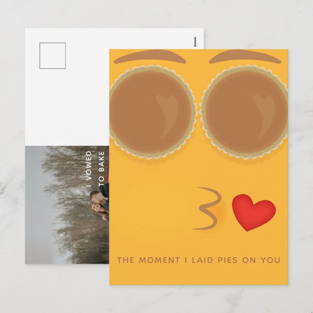 Pie Eyed Kisses Thanksgiving Holiday Postcard (Front/Back)