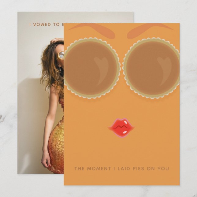 Pie Eyes Photo Thanksgiving Card (Front/Back)