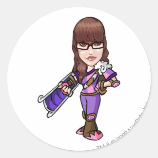 Pie Faerieland Staff Player Classic Round Sticker