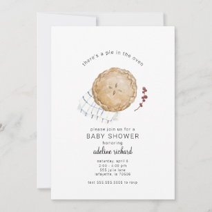 Pie Fall Autumn Baby Shower Invitations