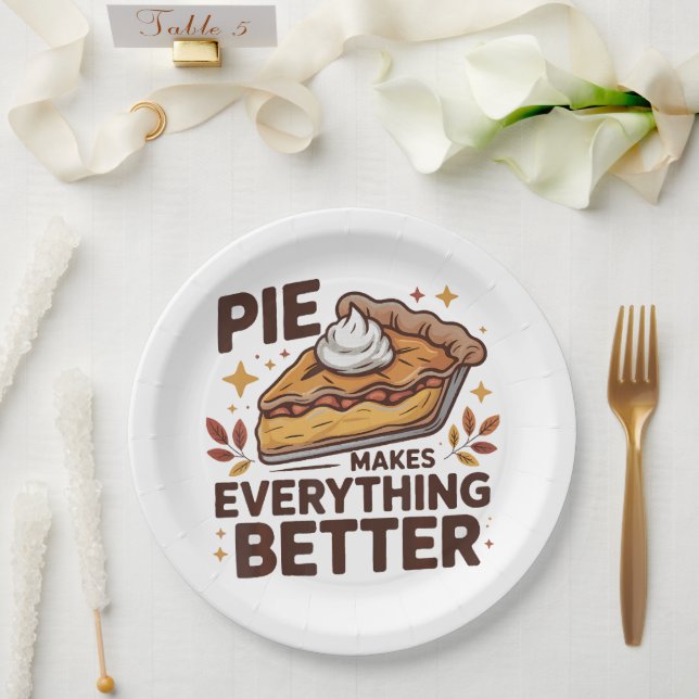 Pie Makes Better Paper Plate (Wedding)