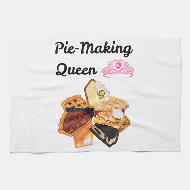 Pie-Making Queen Tea Towel (Horizontal)