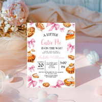 Pie Pink Bow Baby Shower