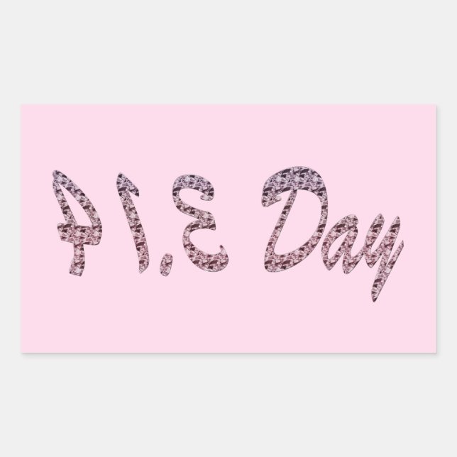 Pie Pink Pi Day Rectangular Sticker (Front)