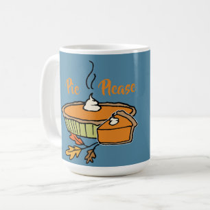 Pie Please Thanksgiving Themed Mug Blue Background