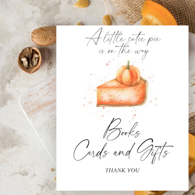 Pie pumpkin banner books cards and gifts poster (Creator Uploaded)