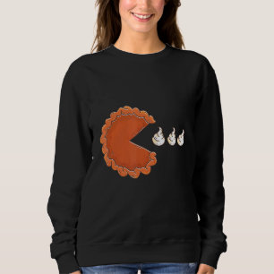 Pie Pumpkin Eats Whip Cream Sweatshirt