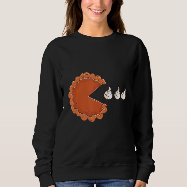 Pie Pumpkin Eats Whip Cream Sweatshirt (Front)