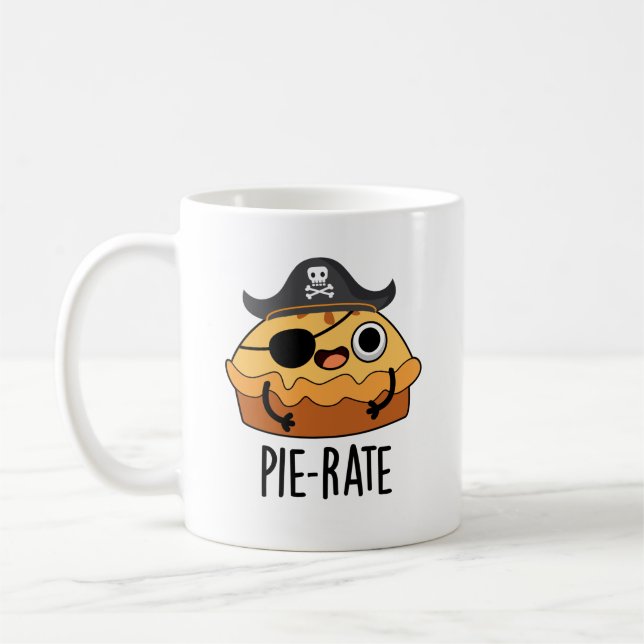 Pie-rate Funny Pirate Pie Pun  Coffee Mug (Left)