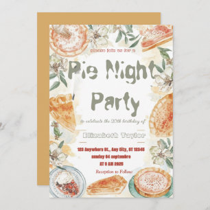 Pie Sharing Night Party Invitation – Sweet & Cozy