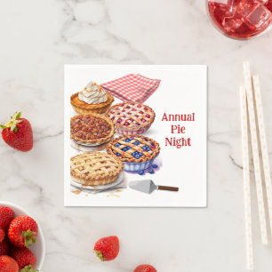 Pie Sharing Night Party Napkin