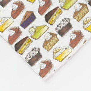 Pie Slice Apple Pumpkin Banana Key Lime Blueberry Fleece Blanket