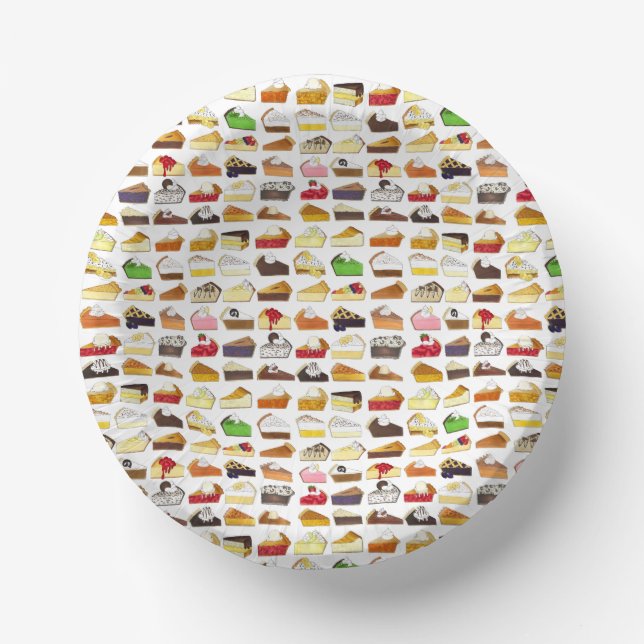 Pie Social Pi Day Slices Bake Sale Dessert Food Paper Plate (Front)