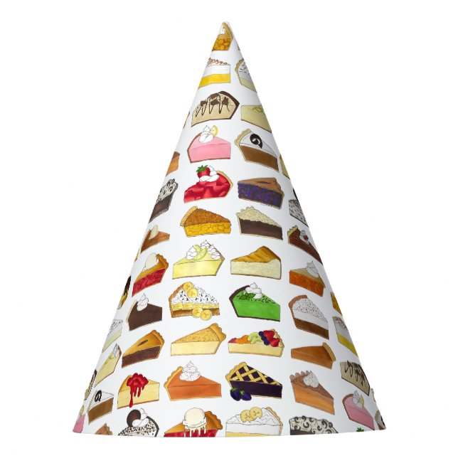 Pie Social Pi Day Slices Bake Sale Dessert Food Party Hat (Front)