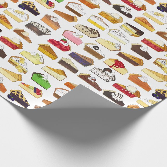 Pie Social Pi Day Slices Bake Sale Dessert Food Wrapping Paper (Corner)