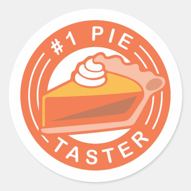 Pie Taster Classic Round Sticker (Front)