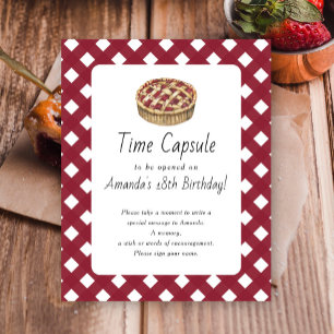 Pie Time Capsule 1st birthday gender neutral Poster