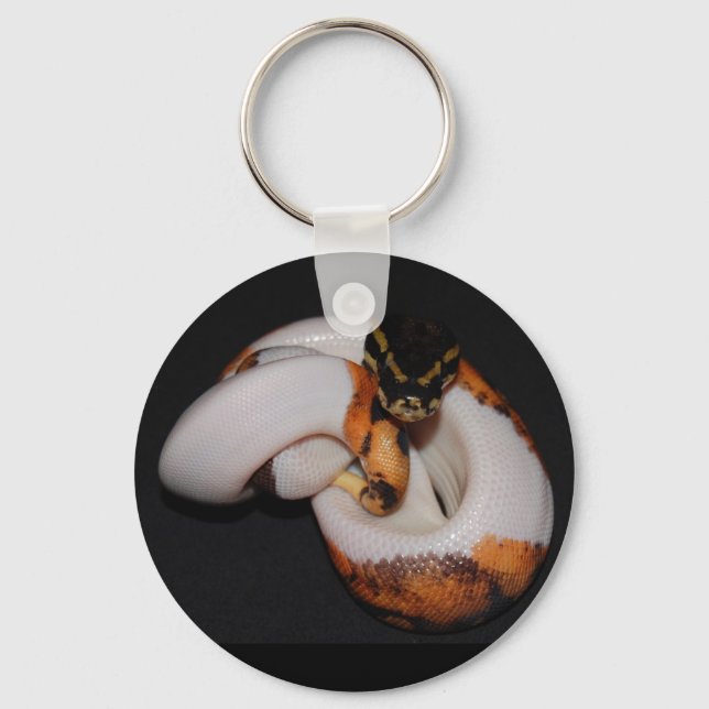 Piebald Ball Python Key Ring (Front)