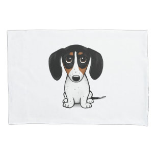 Piebald Dachshund Cute Cartoon Dog Pillowcase
