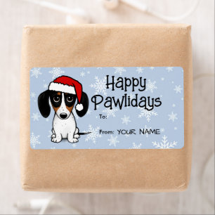 Piebald Dachshund Cute Dog Christmas To From Gift