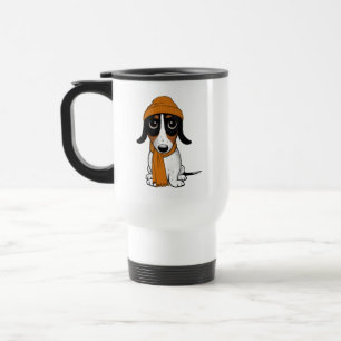 Piebald Dachshund Cute Hipster Dog Travel Mug