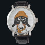 Piebald Dachshund Cute Hipster Dog Watch<br><div class="desc">This Piebald Dachshund wrist watch is available in assorted styles for men,  women and kids. A cool fashion accessory that makes a great gift for Doxie lovers. Visit Jenn’s Doodle World for many more stylish dog breed watches.</div>