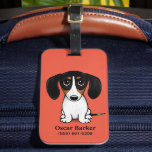 Piebald Dachshund Cute Puppy Dog Luggage Tag<br><div class="desc">Piebald Dachshund Lover's Luggage Tag. Cute dog with custom text. Identify your bag quickly and keep your belongings properly labelled with this acrylic weatherproof accessory for your carry on or check-in suitcase. Makes a cool gift for wiener dog lovers.</div>