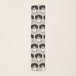 Piebald Dachshund Cute Puppy Dog Patterned Scarf<br><div class="desc">This stylish chiffon scarf is a fun accessory for any season. Grey scarf with Piebald Dachshund pattern. Makes a perfect gift for Doxie moms. Check out Jenn’s Doodle World for more dog breed themed accessories and gifts.</div>
