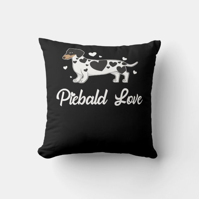 Piebald Dachshund Dog Owner Gift Cushion (Front)