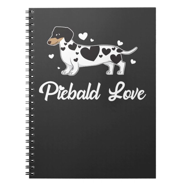 Piebald Dachshund Dog Owner Gift Notebook (Front)