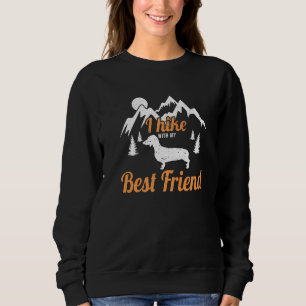 Piebald Dachshund Hiking Camping Retro Dog Best Fr Sweatshirt