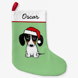 Piebald Dachshund Santa Cute Wiener Dog Small Christmas Stocking
