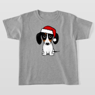 Piebald Dachshund Santa Cute Wiener Dog T-Shirt