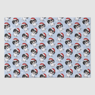 Piebald Dachshund Santa Wiener Dog Christmas Tissue Paper