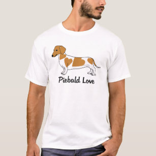 Piebald Love Dachshund T-Shirt (red markings)