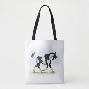 Piebald Overo Pinto Horse Tote Bag
