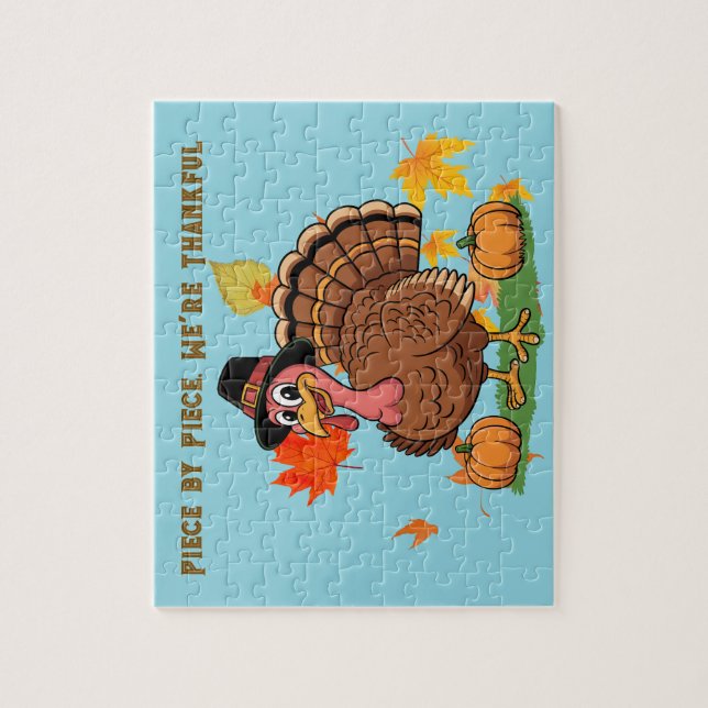 Piece by Piece, We're Thankful Thanksgiving Puzzle (Vertical)