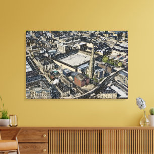 Piece Hall & Square Church Spire, Halifax Art Canvas Print