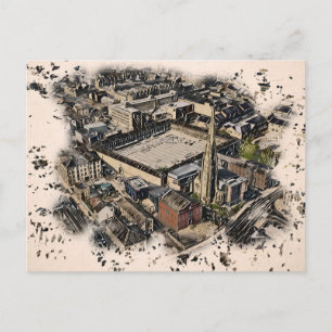 Piece Hall & Square Church Spire, Halifax Art Holiday Postcard