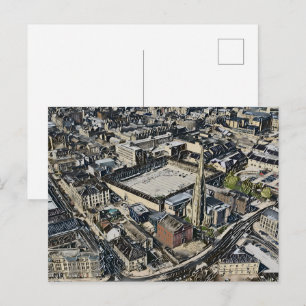 Piece Hall & Square Church Spire, Halifax Art Holiday Postcard