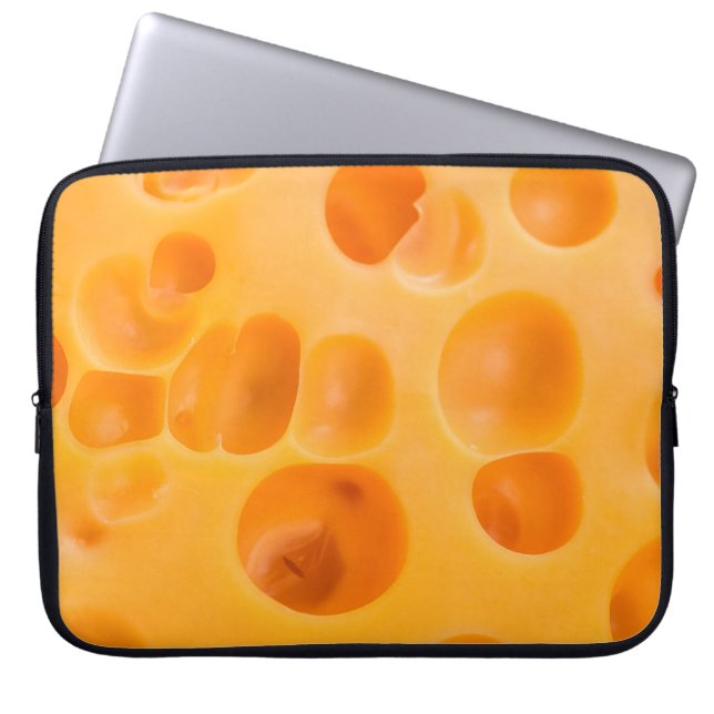 Piece of cheese isolated. laptop sleeve (Front)