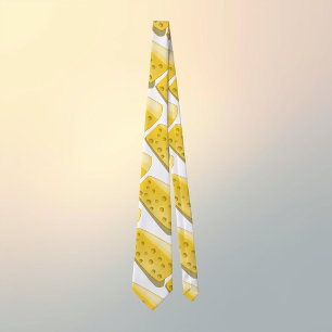 Piece of cheese pattern tie