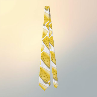 Piece of cheese pattern tie