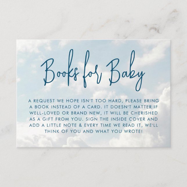 Piece of Heaven Baby Shower Books for Baby Enclosure Card (Front)