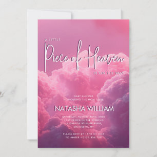Piece of Heaven is on the way Dreamy Magical  Invitation