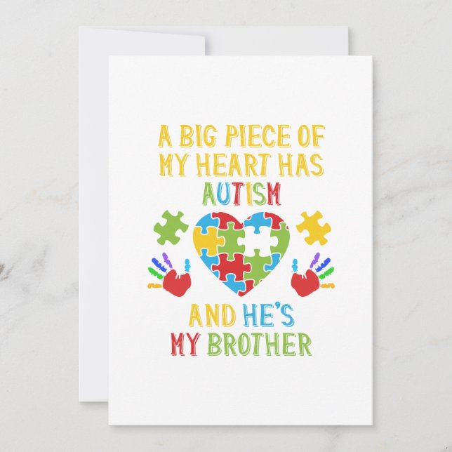 Piece Of My Heart Brother Thank You Card (Front)