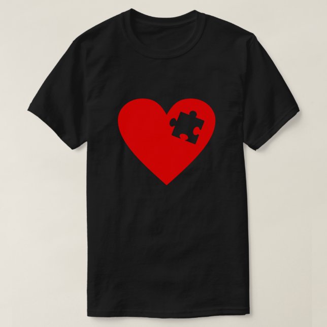Piece Of My Heart Couples Valentine's T-Shirt (Design Front)