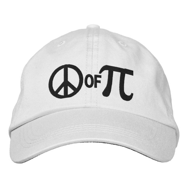 Piece of pi geek humour embroidered hat (Front)